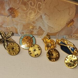 #2381, BALLOU RED'D 1955's PINS LOT BRASS